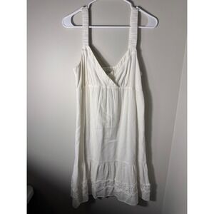 Ann Taylor Loft White Lace Trim Sundress Women's Size 12